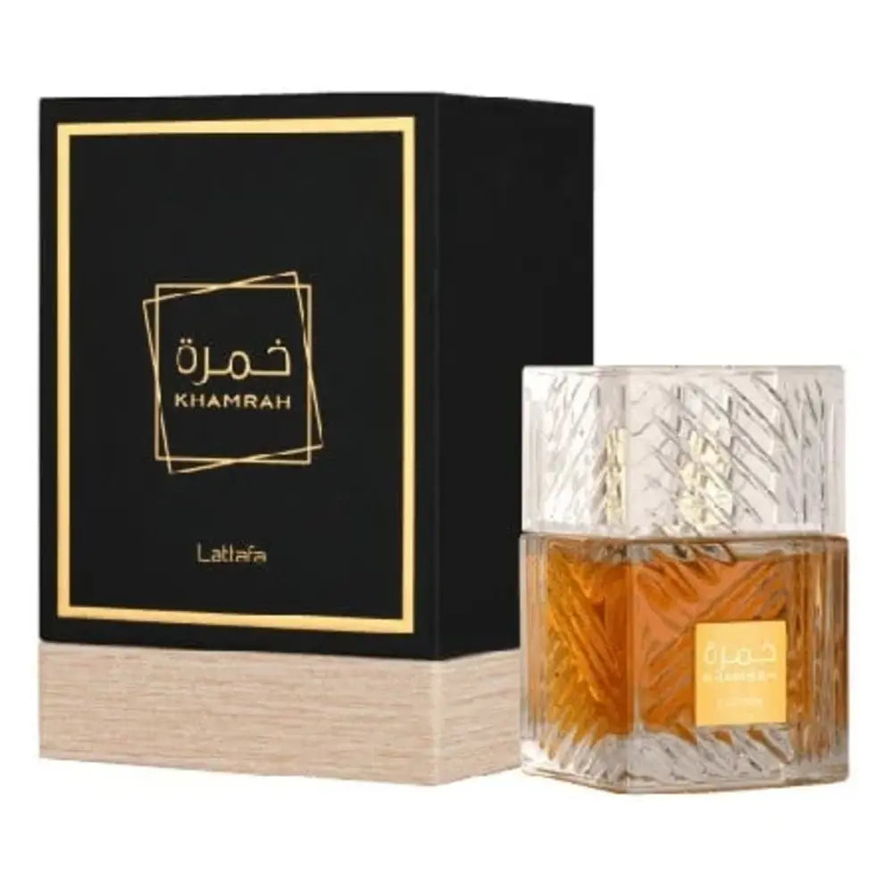 Lattafa Khamrah 100ml EDP – Parfum Dulce Oriental Unisex, Vanilie și Scorțișoară, Foarte Persistent