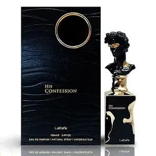 Lattafa His Confession 100ml EDP – Parfum Bărbați Elegant, Dulce Lemnos, Persistent